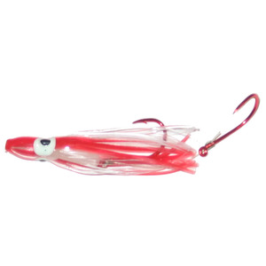 Rocky Mountain Tackle Signature Squid Rigged Hoochie/Squid - UV Blood Red, 1-1/2in