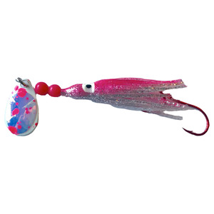 Rocky Mountain Tackle Super Squid Rigged Squid - UV Pink Moon Splatter, 1-1/2in