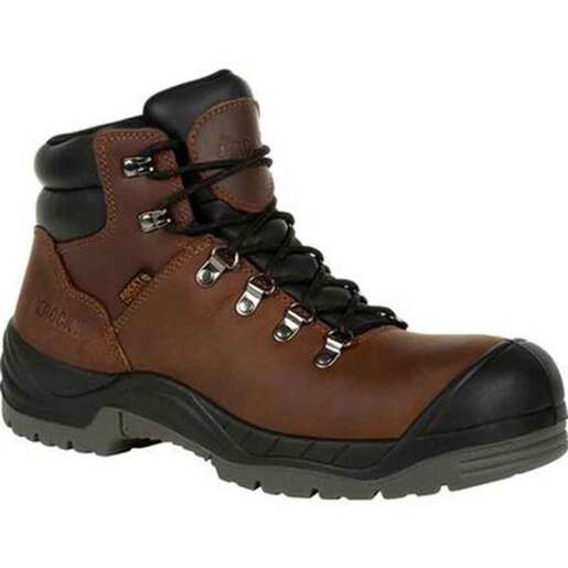 Rocky Women's WorkSmart Composite Toe Waterproof 5in Work Boots - Brown 7.5