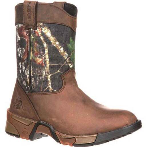 Rocky Youth Aztec Wellington Casual Boots - Mossy Oak Break-Up Infinity 5.5