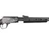 Rossi Gallery Polished Black Oxide Armadillo Engraved Pump Action Rifle - 22 Long Rifle - 18in - Black