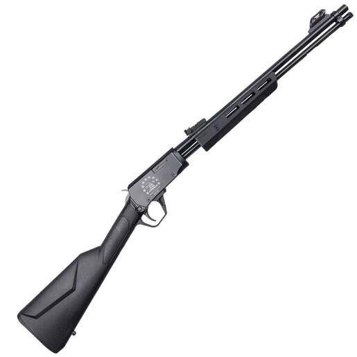 Rossi Gallery Polished Black Oxide DTOM Engraved Pump Action Rifle - 22 Long Rifle - 18in - Black image
