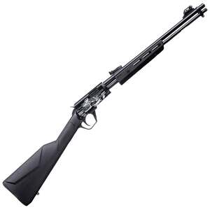 Rossi Gallery Polished Black Oxide Rattlesnake Engraved Pump Action Rifle - 22 Long Rifle - 18in