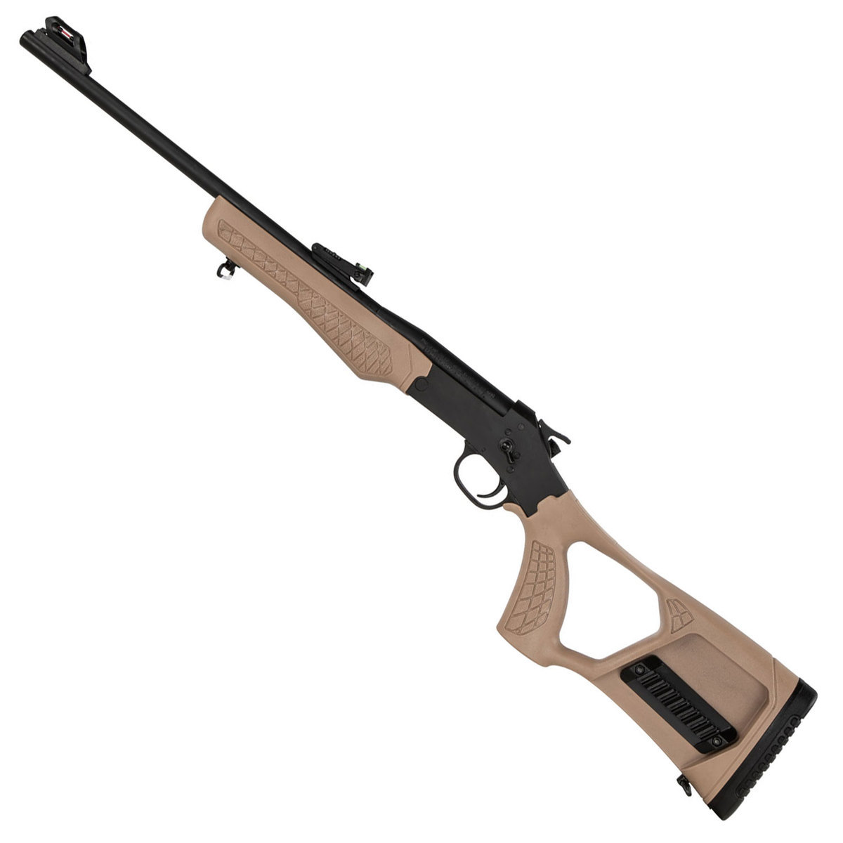 Rossi Matched Pair Tan/Black Break Action Rifle - 22 Long Rifle/410 - Tan Rossi Matched Pair Tan/Black Break Action Rifle - 22 Long Rifle/410 - Tan