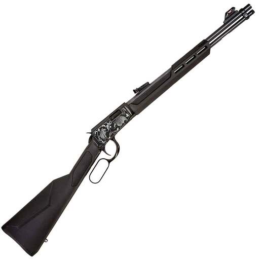 Rossi Rio Bravo Black Oxide Armadillo Engraved Lever Action Rifle - 22 Long Rifle - 18in - Black image