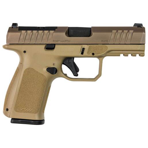 Rost Martin RM1C Compact 9mm Luger 4in Movaja Steel/Flat Dark Earth Pistol - 10+1 Rounds - Tan Compact