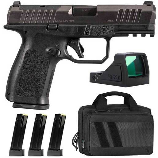 Rost Martin RM1C Compact Bundle 9mm Luger 4in Black Nitron Pistol - 15+1 Rounds - Black Compact