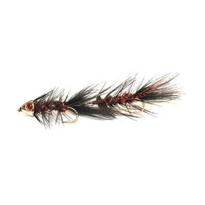 RoundRocks Articulated MH Bugger Streamer Fly - Black/Red, Size 8