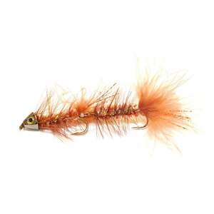 RoundRocks Articulated MH Bugger Streamer Fly - Brown Crystal, Size 8