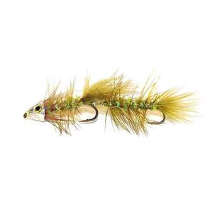 RoundRocks Articulated MH Bugger Streamer Fly - Olive Crystal, Size 8