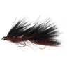 RoundRocks Kohn's Leech Streamer Fly - Black/Red, Size 10 - Black/Red 10