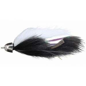 RoundRocks Llama Articulated Streamer Fly - Black/White, Size 2, 1pk