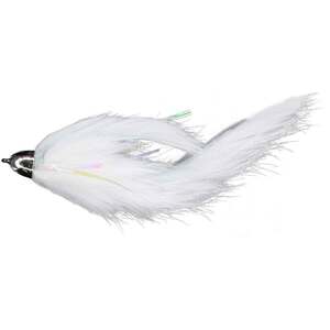 RoundRocks Llama Articulated Streamer Fly - White, Size 2