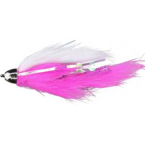 RoundRocks Pink/White Llama Streamer Fly - Size 2