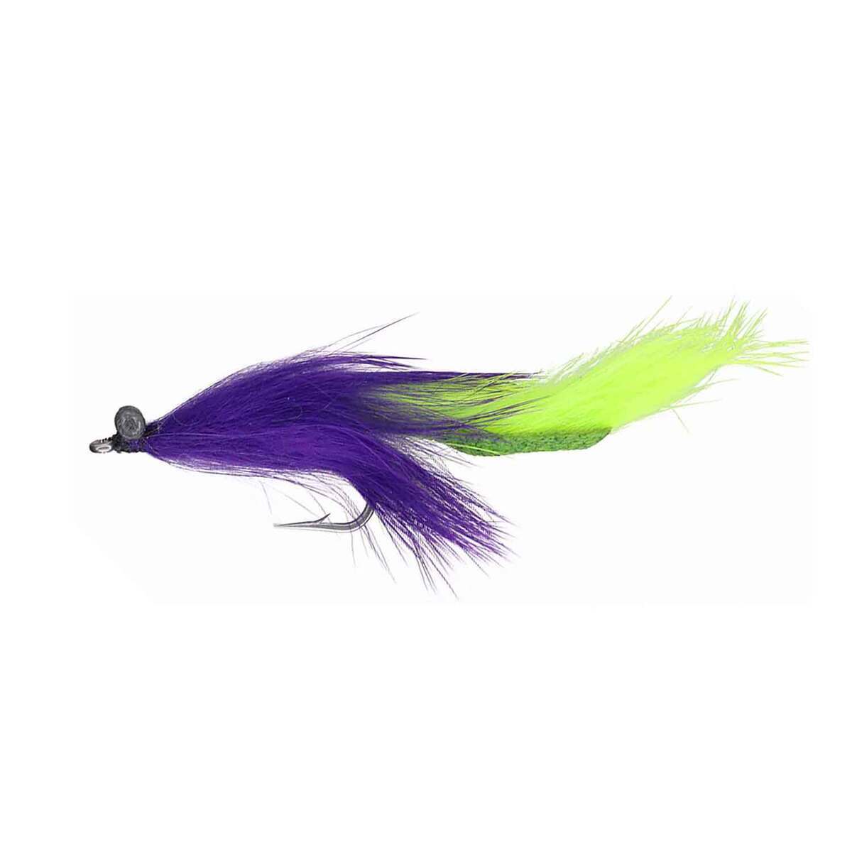 Flying Man Salt RoundRocks Salt Bunny Fly - Purple/Chartreuse, Size 1/0, 6pk ...