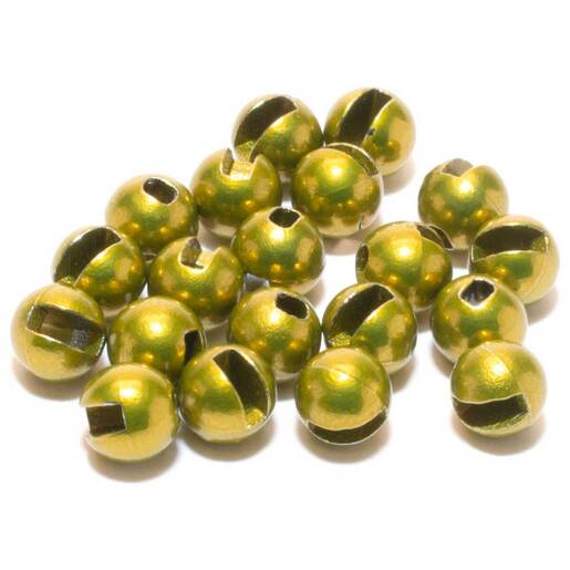RoundRocks Slotted Tungsten Metallic Beads - Olive - Olive 3.5mm - Roundrocks