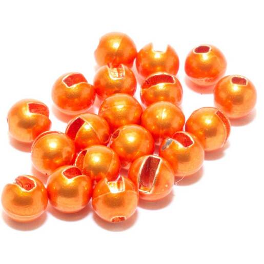 RoundRocks Slotted Tungsten Metallic Beads - Orange - Orange 3.5mm - Roundrocks