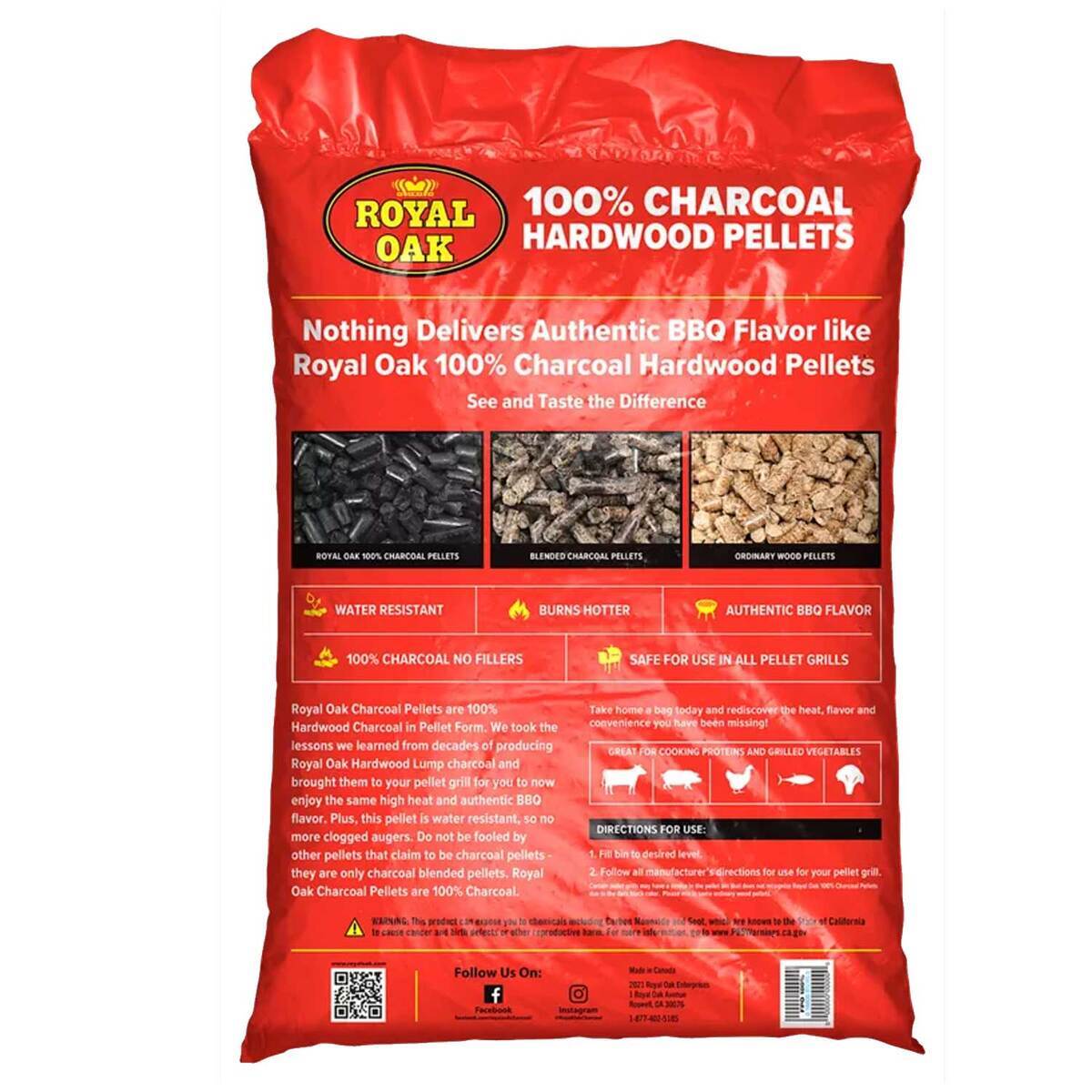 Royal Oak 100% Charcoal Pellets - 20 lbs Royal Oak 100% Charcoal Pellets - 20 lbs