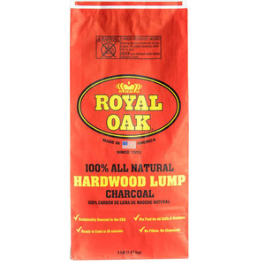 Royal Oak 100% All Natural Hardwood Lump charcoal - 8lbs