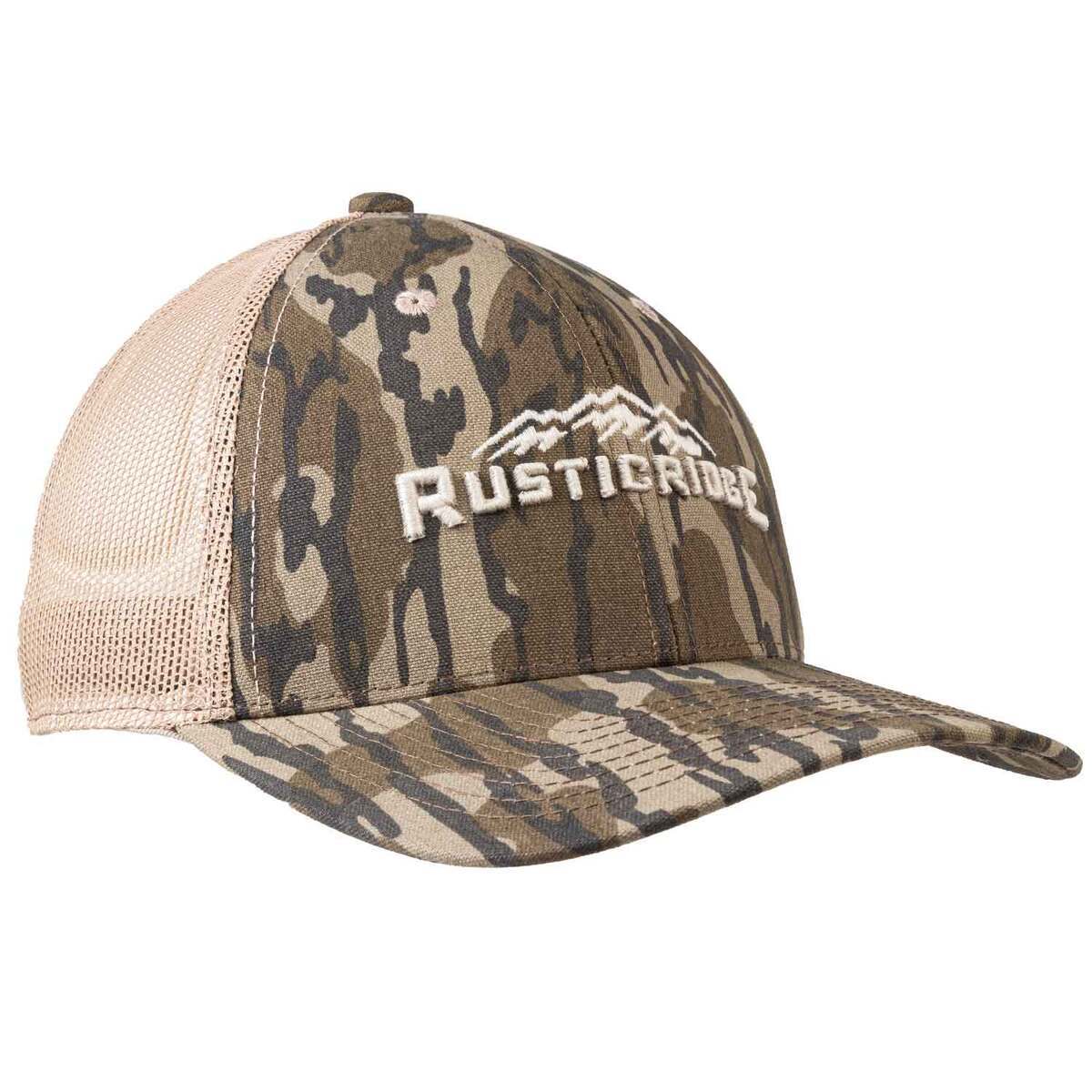 Rustic Ridge Mossy Oak Bottomland Adjustable Trucker Hat - Tan - One ...