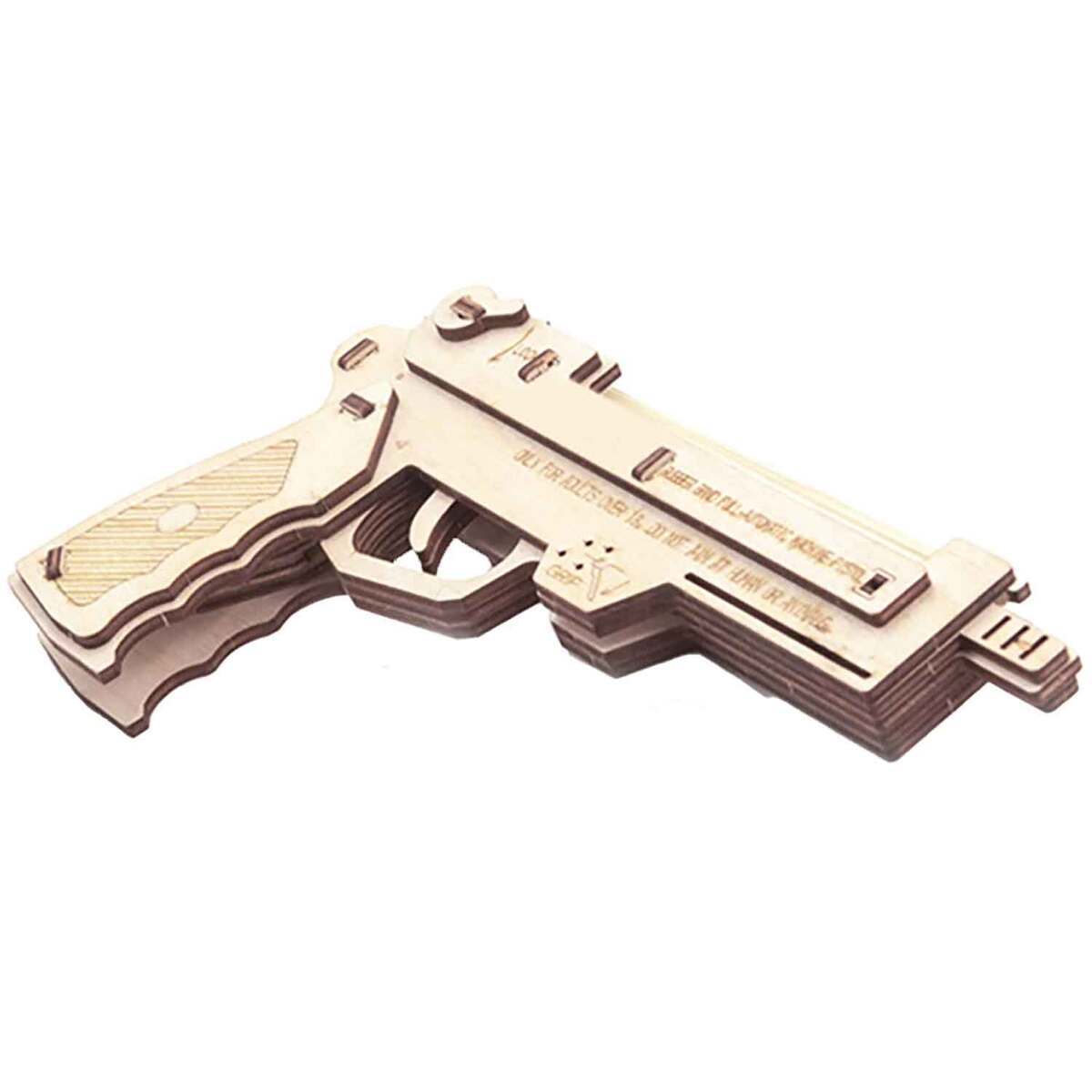Caliber Gourmet Rubber Band Hand Gun Wood Puzzle - Tan 9.84 x 1.57 x 5.51in Caliber Gourmet Rubber Band Hand Gun Wood Puzzle - Tan 9.84 x 1.57 x 5.51in