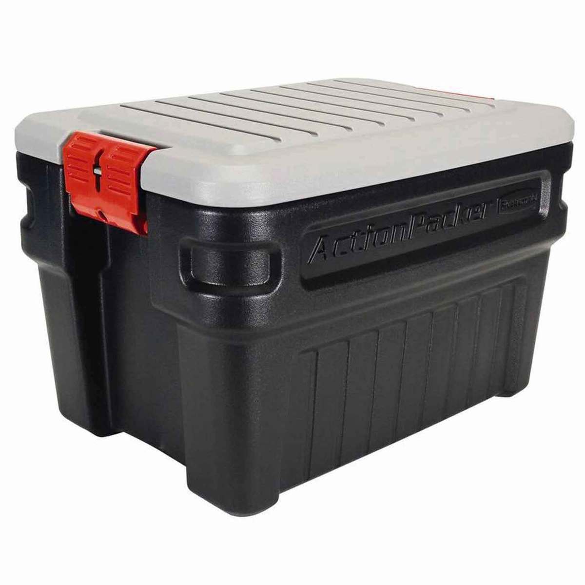 Rubbermaid Action Packer 24 Gallon Lockable Storage Box - Black/Grey Rubbermaid Action Packer 24 Gallon Lockable Storage Box - Black/Grey