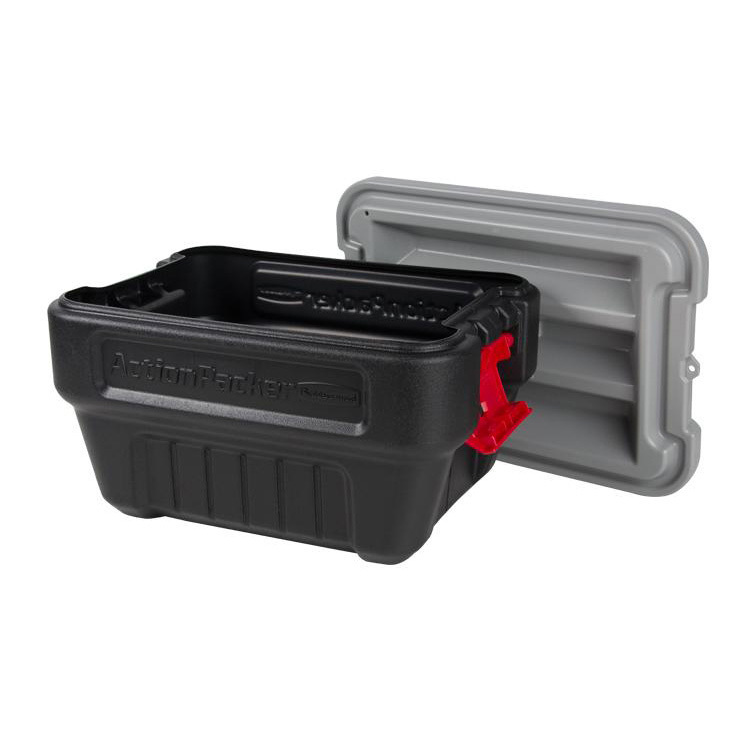 Rubbermaid Action Packer® 8 Gallon Lockable Storage Box - Black/Grey Rubbermaid Action Packer® 8 Gallon Lockable Storage Box - Black/Grey