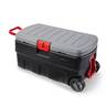 Rubbermaid Wheeled Action Packer 35 Gallon Lockable Storage Box - Black/Grey