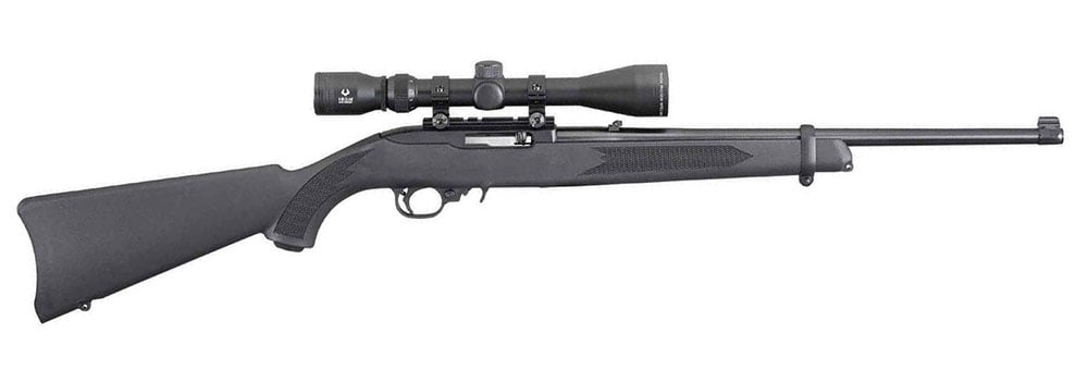 Ruger 10/22 Carbine Scoped Black Semi Automatic Rifle - 22 Long Rifle