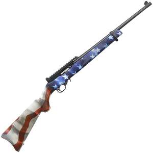 Ruger 10/22 Carbine 4th Edition Satin Black American Flag Semi Automatic Rifle - 22 Long Rifle - 18.5in