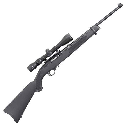 Ruger 10/22 Carbine Scoped Black Semi Automatic Rifle - 22 Long Rifle - Black image