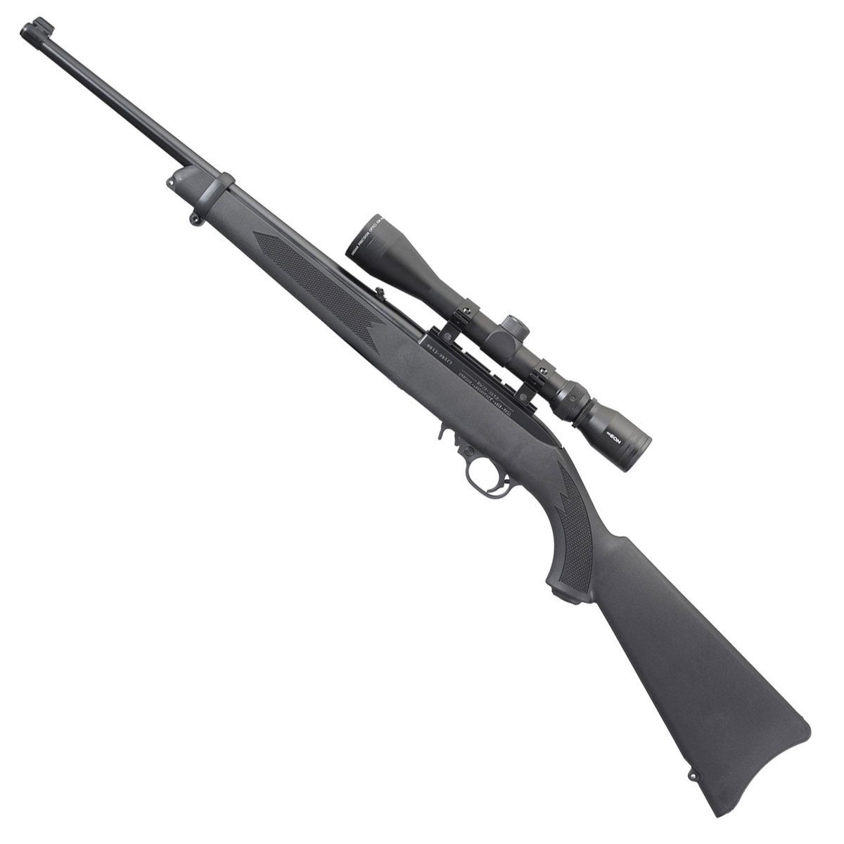 Ruger 10/22 Carbine Scoped Black Semi Automatic Rifle - 22 Long Rifle - Black Ruger 10/22 Carbine Scoped Black Semi Automatic Rifle - 22 Long Rifle - Black