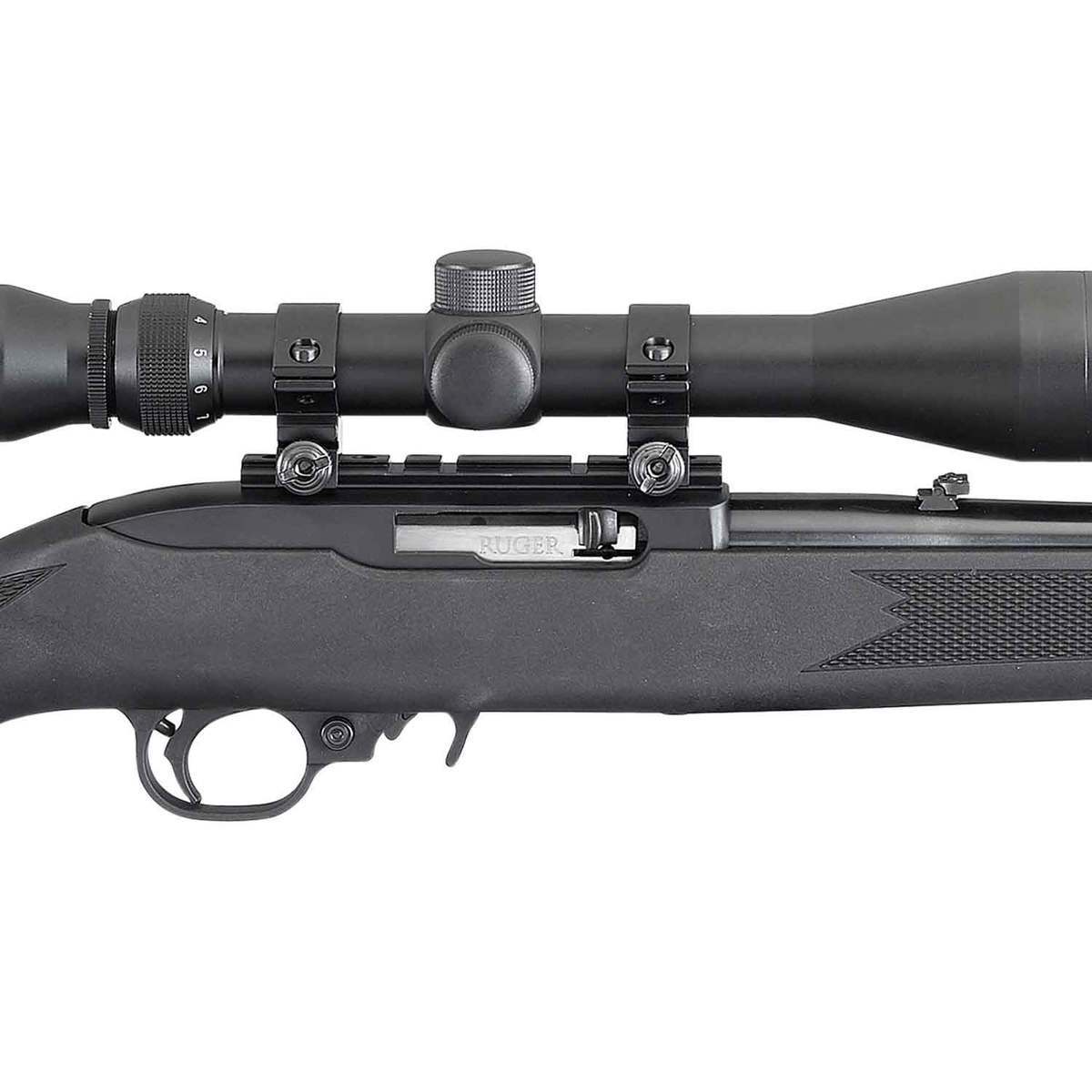 Ruger 10/22 Carbine Scoped Black Semi Automatic Rifle - 22 Long Rifle - Black Ruger 10/22 Carbine Scoped Black Semi Automatic Rifle - 22 Long Rifle - Black