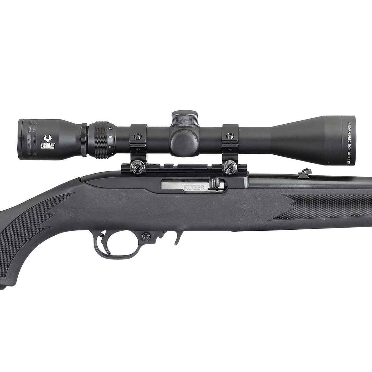 Ruger 10/22 Carbine Scoped Black Semi Automatic Rifle - 22 Long Rifle - Black Ruger 10/22 Carbine Scoped Black Semi Automatic Rifle - 22 Long Rifle - Black
