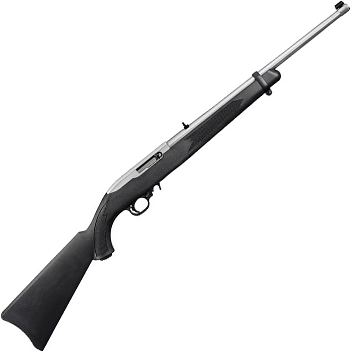 Ruger 10/22 Carbine Satin Stainless/Black Semi-Auto Rifle - 22 Long Rifle - 18.5in - Black Ruger 10/22 Carbine Satin Stainless/Black Semi-Auto Rifle - 22 Long Rifle - 18.5in - Black