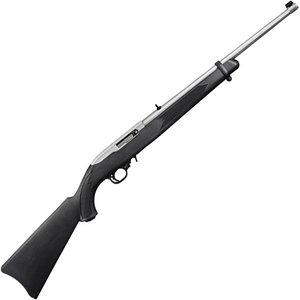Ruger 10/22 Carbine Satin Stainless/Black Semi-Auto Rifle - 22 Long Rifle - 18.5in