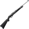 Ruger 10/22 Carbine Satin Stainless/Black Semi-Auto Rifle - 22 Long Rifle - 18.5in - Black