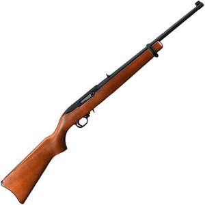 Ruger 10/22 Carbine Satin Black/Hardwood Semi Automatic Rifle - 22 Long Rifle - 18.5in