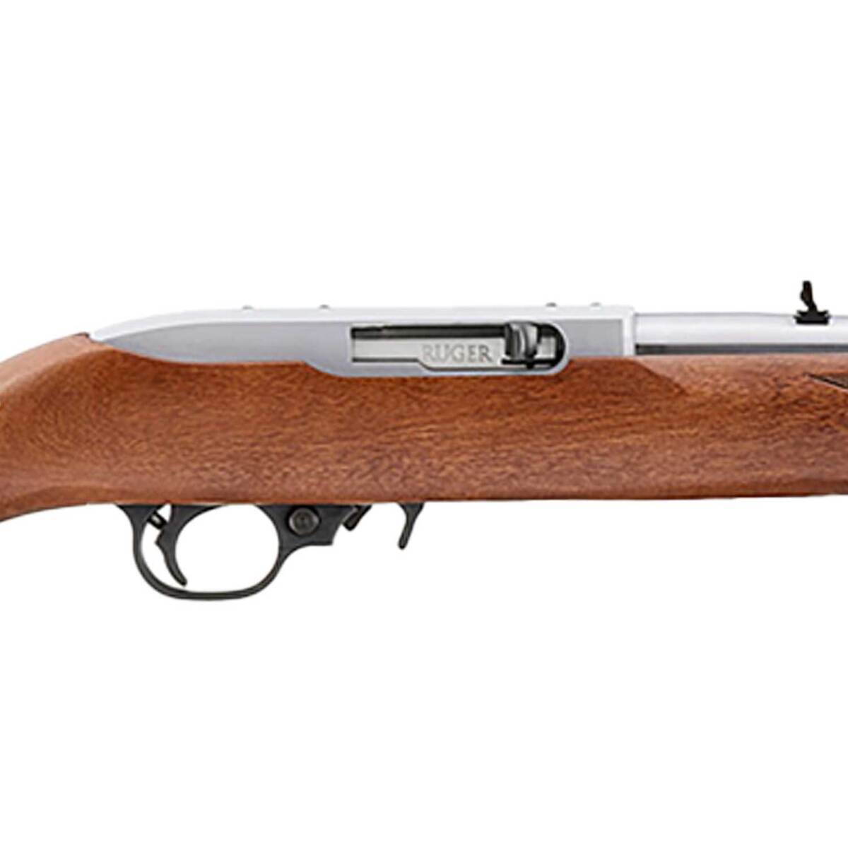Ruger 10/22 Sporter 22 Long Rifle Satin Stainless Steel Semi Automatic Rifle - 18.5in - Brown Ruger 10/22 Sporter 22 Long Rifle Satin Stainless Steel Semi Automatic Rifle - 18.5in - Brown