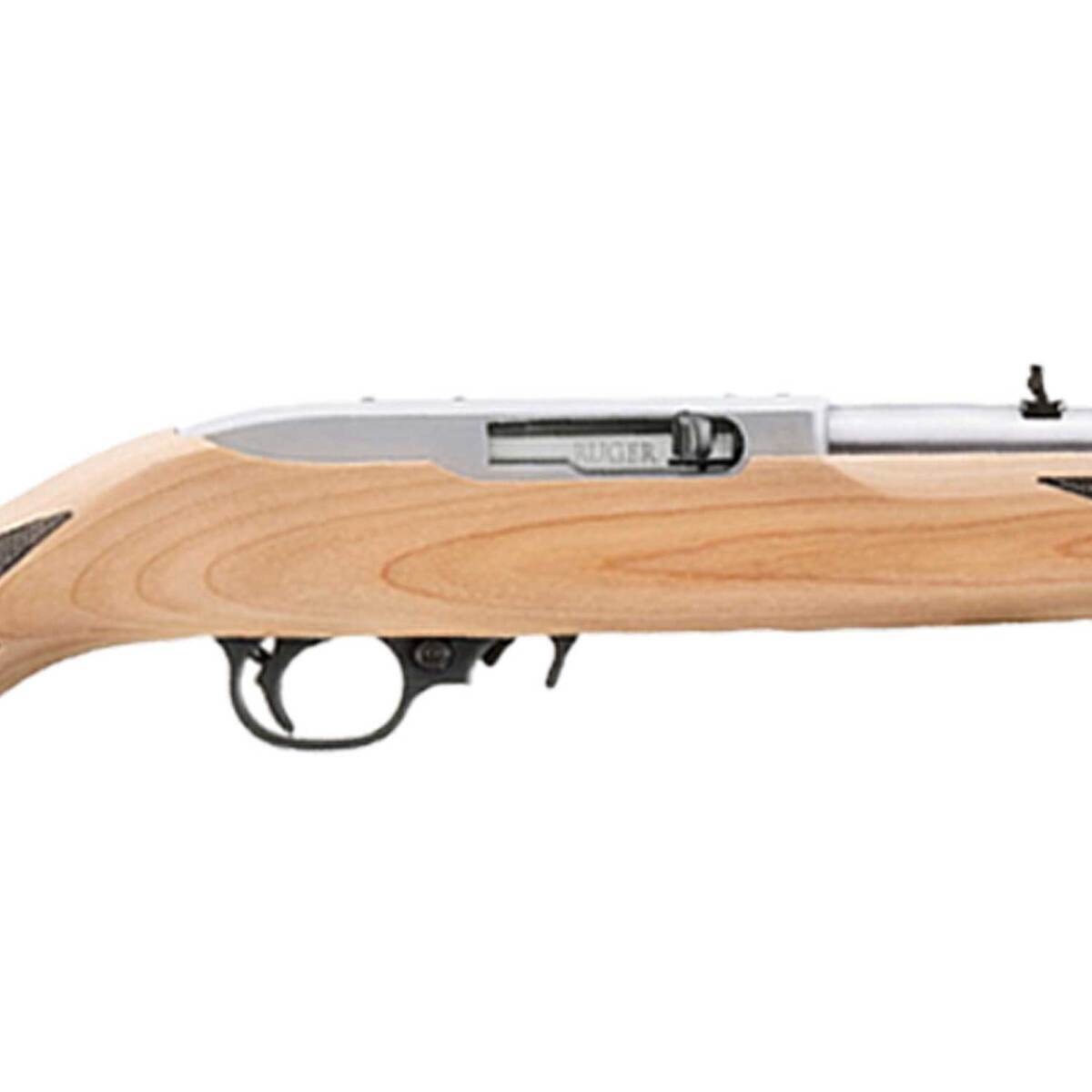 Ruger 10/22 Sporter 22 Long Rifle Satin Stainless Steel Semi Automatic Rifle - 18.5in - Tan Ruger 10/22 Sporter 22 Long Rifle Satin Stainless Steel Semi Automatic Rifle - 18.5in - Tan