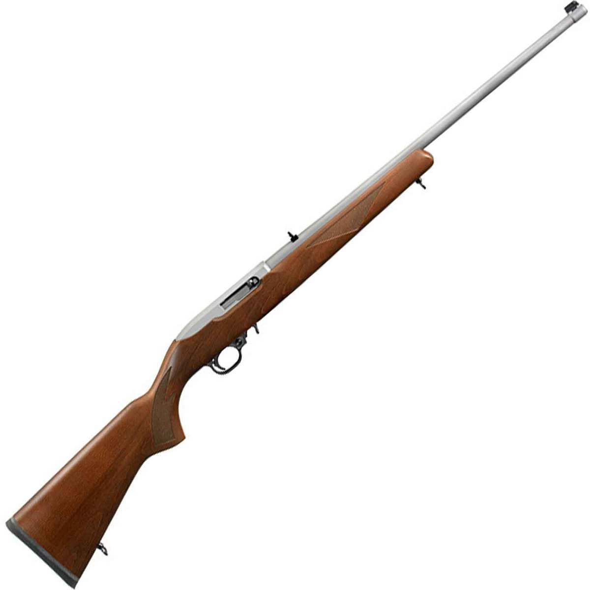 Ruger 10/22 Sporter Satin Stainless Semi Automatic Rifle - 22 Long Rifle - 22in - Brown Ruger 10/22 Sporter Satin Stainless Semi Automatic Rifle - 22 Long Rifle - 22in - Brown