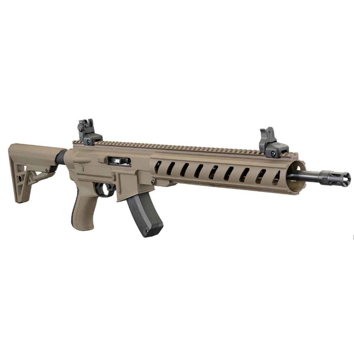 Ruger 10/22 Tactical 22 Long Rifle 16.12in Flat Dark Earth/Blued Semi Automatic Modern Sporting Rifle - 15+1 Rounds - Tan Ruger 10/22 Tactical 22 Long Rifle 16.12in Flat Dark Earth/Blued Semi Automatic Modern Sporting Rifle - 15+1 Rounds - Tan