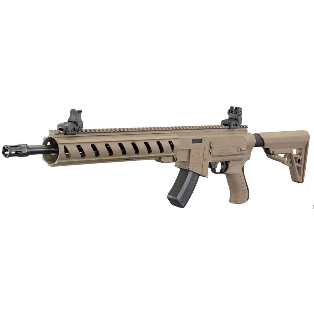 Ruger 10/22 Tactical 22 Long Rifle 16.12in Flat Dark Earth/Blued Semi Automatic Modern Sporting Rifle - 15+1 Rounds - Tan Ruger 10/22 Tactical 22 Long Rifle 16.12in Flat Dark Earth/Blued Semi Automatic Modern Sporting Rifle - 15+1 Rounds - Tan