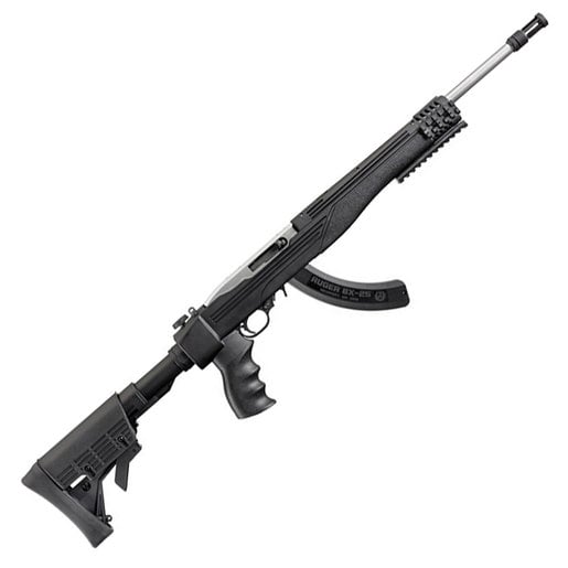 Ruger 10/22 Tactical Stainless/Black Semi Automatic Rifle - 22 Long Rifle - Black image
