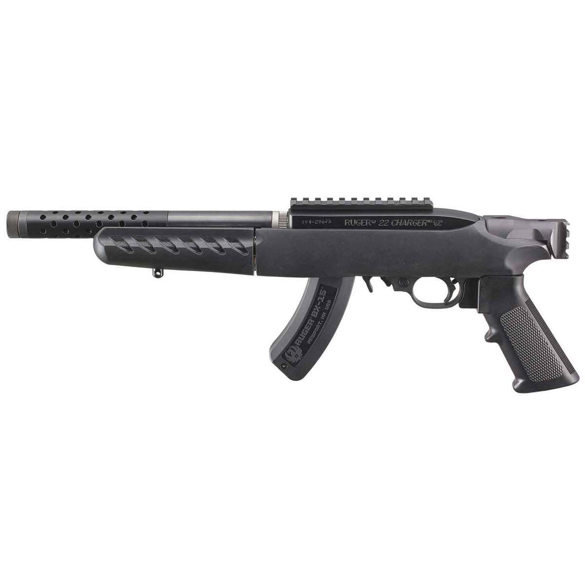 Ruger 22 Charger TD Lite Threaded Barrel 22 Long Rifle 10in Black Modern Sporting Pistol - 15+1 Rounds - Black Ruger 22 Charger TD Lite Threaded Barrel 22 Long Rifle 10in Black Modern Sporting Pistol - 15+1 Rounds - Black