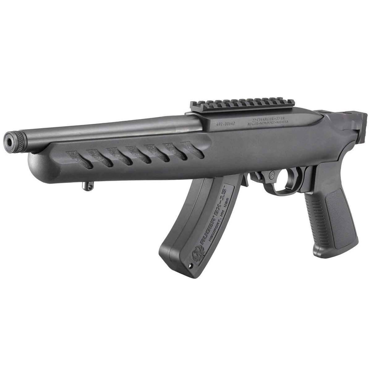Ruger 22 Charger Threaded Barrel 22 Long Rifle 8in Black Pistol - 15+1 ...