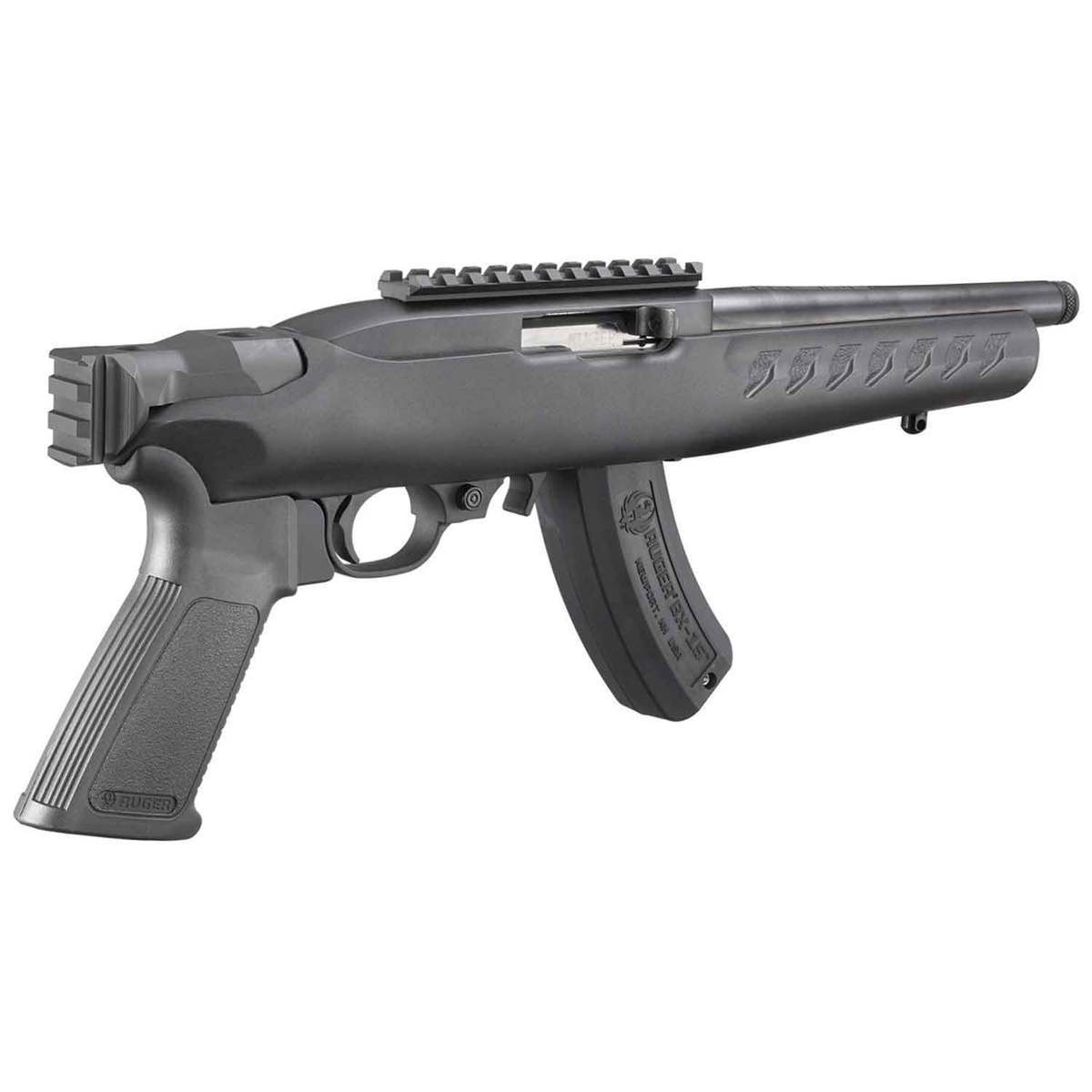 Ruger 22 Charger Threaded Barrel 22 Long Rifle 8in Black Pistol - 15+1 ...