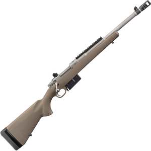 Ruger 6839 Scout Matte Stainless Bolt Action Rifle - 450 Bushmaster - FDE