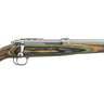 Ruger 77/22 Stainless/Green Bolt Action Rifle - 22 Hornet - Green Mountain