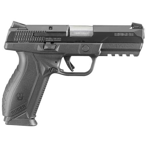 Ruger American 9mm Luger +P 4.2in Black Pistol - 10+1 Rounds - Black image